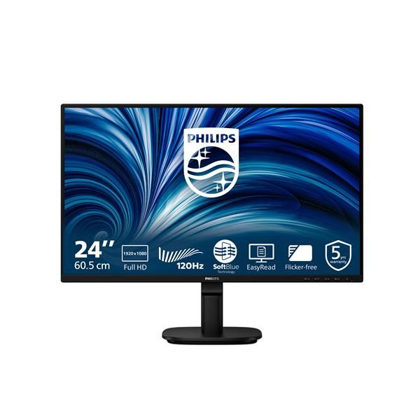Philips Serie 2000 24B2N2200/00 Monitor PC 60,5 cm [23.8] 1920 x 1080 Pixel Full HD LCD Nero (24B2N2200/00 23.8IN 16:9 IPS - 120HZ 1920X1080 4MS 1500:1 D-SUB)