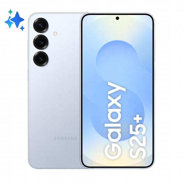 Samsung Galaxy S25+ Smartphone AI, Display 6.7'' QHD+ Dynamic AMOLED 2X, Fotocamera 50MP, RAM 12GB, 512GB, 4.900 mAh, Icyblue (Samsung Galaxy S25+ 5G 12/512GB Dual S)