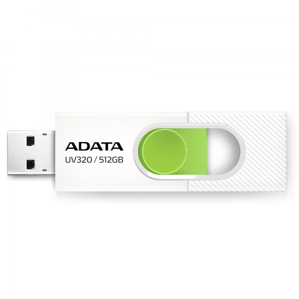 ADATA UV320 unità flash USB 512 GB USB tipo A 3.2 Gen 1 [3.1 Gen 1] Verde, Bianco (*UV320 512GB USB3.2 White-Green)