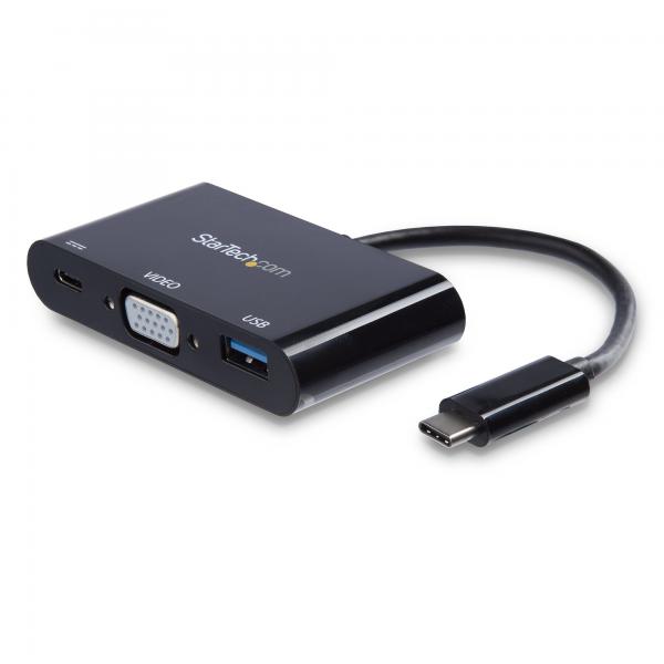 StarTech.com Adattatore Multifunzione USB-C a VGA con porta USB-A e Power Delivery (USB C MULTIPORT ADAPTER 60W PD - VGA USBC MINI TRAVEL DOCK W/ USB)