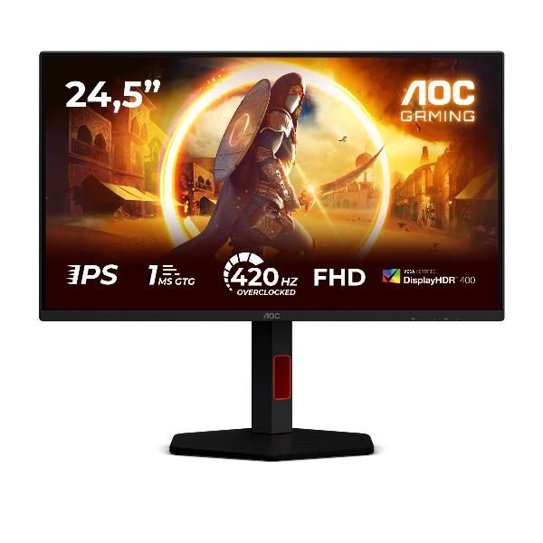 AOC G4 25G4KUR Monitor PC 62,2 cm [24.5] 1920 x 1080 Pixel Full HD LED Nero, Rosso (AOC 24.5 IPS MONITOR 25G4KUR)