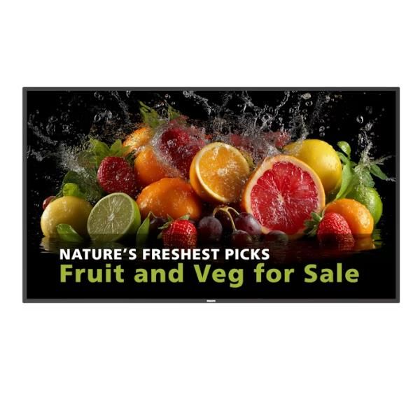 55IN LCD ADS 4K 38402160 16:9 - 600 CD/M2 CONTRAST 1200:1 8 MS D