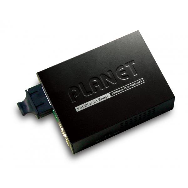 PLANET FT802S15 convertitore multimediale di rete 100 Mbit/s 1310 nm Modalità singola Nero (MCon 10/100 SC SM 15km)