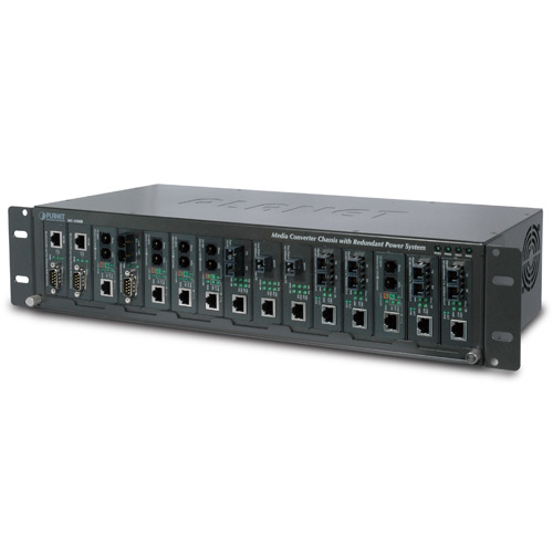PLANET MC-1500R convertitore multimediale di rete Interno Nero (MCon 15 Slot Chassis AC)
