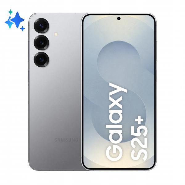 Samsung Galaxy S25+ Smartphone AI, Display 6.7'' QHD+ Dynamic AMOLED 2X, Fotocamera 50MP, RAM 12GB, 512GB, 4.900 mAh, Silver shadow (*Samsung GALAXY S25+ 5G 12/512GB DS S)