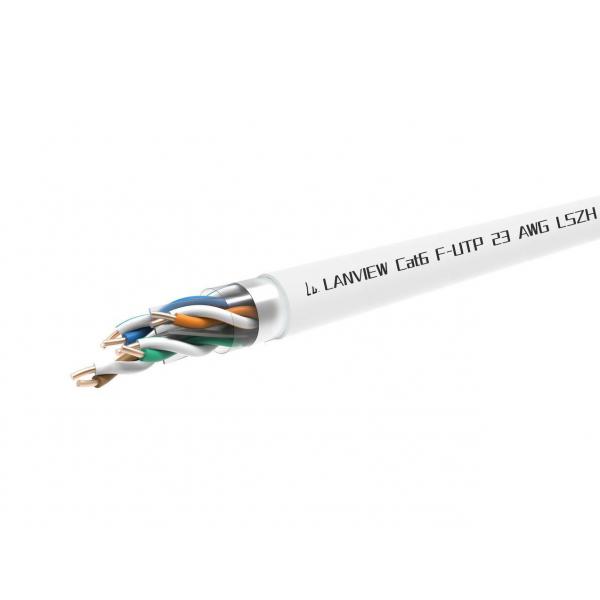 Lanview LVN122113 cavo di rete Bianco 305 m Cat6 F/UTP [FTP] (Cat6 F-UTP Network Cable - 4x2xAWG23 LSZH white 305m - Warranty: 300M)