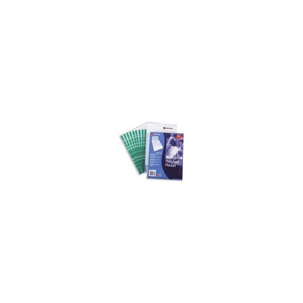 Rexel Reinforced Top Opening A4 Pocket foglio di protezione 100 pz (Rexel Nyrex Premium Pocket CKP/A4 with Green Spine)