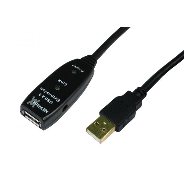 Cables Direct 25m USB 2.0 Active Repeater cavo USB 0,48 Gbit/s Nero (25m USB 2.0 Active Extension Cable)