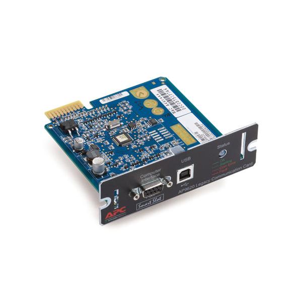 APC AP9620 scheda di interfaccia e adattatore (APC Legacy Communications SmartSlot Card - Scheda controllo remoto - SmartSlot - USB, seriale - nero - per Smart-UPS 1000, 750, Smart-UPS RT 10000VA, 30