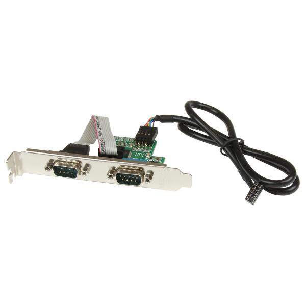 StarTech.com Adattatore 24'' interno per scheda madre con header USB a seriale RS-232 2 porte (24IN INT USB MOTHERBOARD HEADER - TO 2 PORT SERIAL ADAPTER)