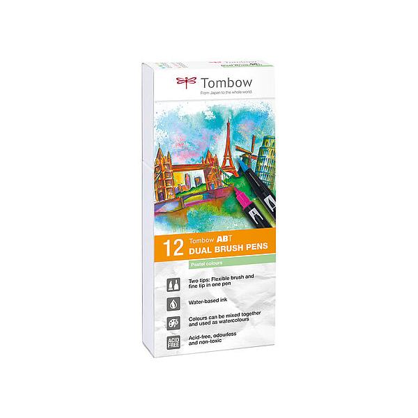 Tombow ABT Dual Brush Pen Set marcatore Multicolore 12 pz (Tombow ABT Dual Brush Pen Set filtpen)