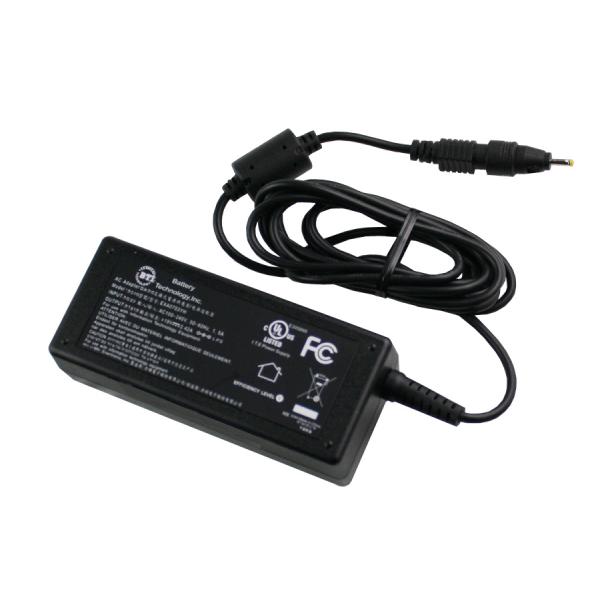 BTI AC-1965130 adattatore e invertitore Interno 65 W Nero (65W BTI AC Adapter with 2.4mm x 0.75mm [length 12mm] connector for use with Asus EEE models)