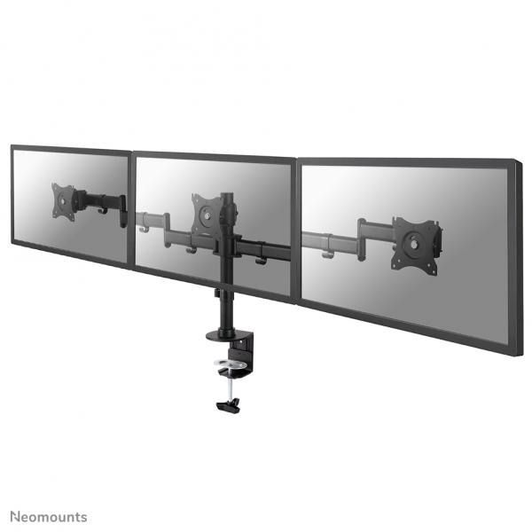 Neomounts NM-D135D3BLACK Braccio per monitor 10-27 (NM-D135D3BLACK, - Tilt/Turn/Rotate Triple Desk - Monitor Arm [Clamp] For Three 10-27 Monitor Screens, Max 8 kg, Height - Warranty: 60M)