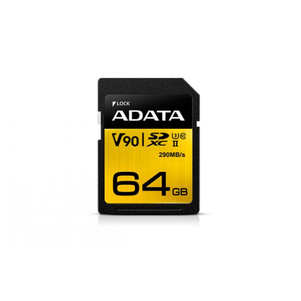 ADATA Premier ONE 64 GB SDXC UHS-II Classe 10 (ADATA Premier ONE - flashhukommelsesko)