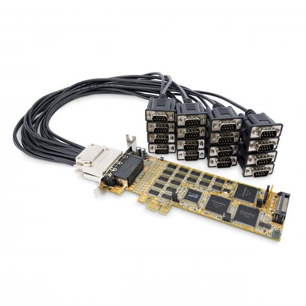 StarTech.com Scheda seriale PCI Express a16 porte DB9 RS232 - Staffa a Profilo basso [installata] e completo - Adattatore seriale multiporta - Scheda seriale PCIe (PCI EXPRESS CARD 16-PORT - SER 16 D