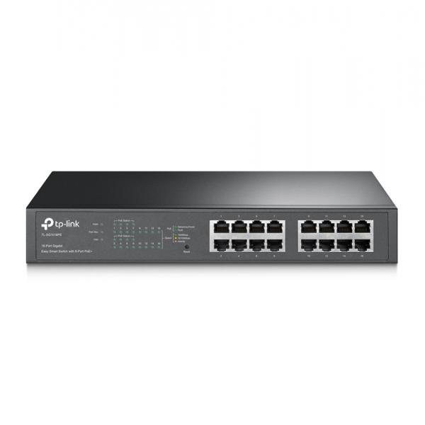 TP-Link TL-SG1016PE switch di rete Gestito L2 Gigabit Ethernet [10/100/1000] Supporto Power over Ethernet [PoE] Nero (TP-LINK Switch TL-SG1016PE 16xGBit 19 [8x PoE+ / 110W])