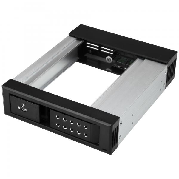 StarTech.com Modulo Hot Swap per Disco Rigido da 5,25 a 3,25 - per Dischi SATA/SAS da 3,5 - Trayless - Allumunio (5.25 TO 3.5 HARD DRIVE HOT SWAP - BAY - FOR 3.5IN SATA/SAS - TRAYL)