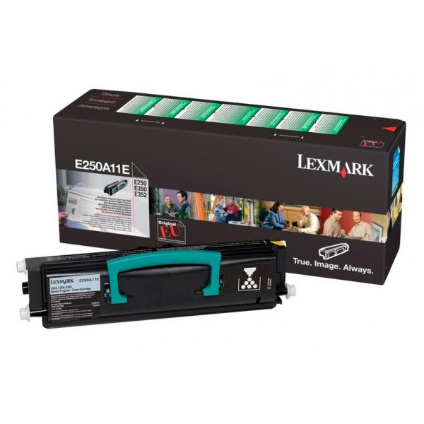 Lexmark E250A11E cartuccia toner 1 pz Originale Nero (E250/350 return toner - Pages 3500 - Warranty: 12M)