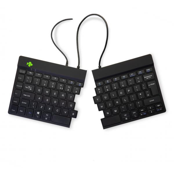 R-Go Tools Tastiera ergonomica R-Go Split Break v2 con software Break, tastiera split, QWERTY [UK], con cavo, nero (Ergonomic keyboard R-Go Split Break v2 with break) - Versione UK