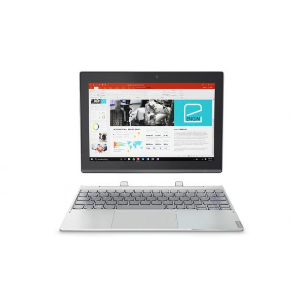 Lenovo Miix 320 Intel Atom® x5-Z8350 Ibrido [2 in 1] 25,6 cm [10.1] Touch screen HD 4 GB DDR3-SDRAM 64 GB eMMC Windows 10 Home Argento (^MIIX 320-10ICR Z8350 4/64 W10H) - Versione UK