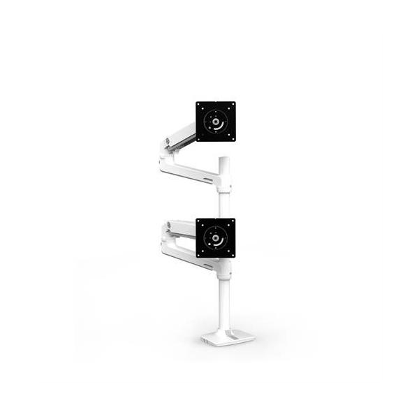 Ergotron LX Series LX Dual Stacking Arm 101,6 cm [40] Scrivania Bianco (LX DUAL STACKING ARM - TALL POLE BWT.)