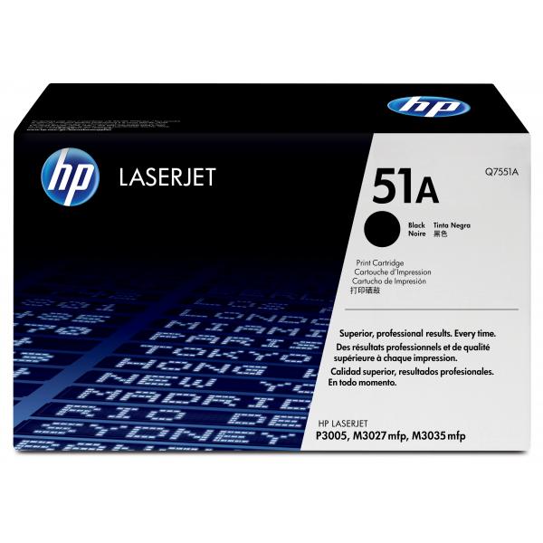 HP Cartuccia Toner originale nero LaserJet 51A (Toner HP 51A / Q7551A Black)