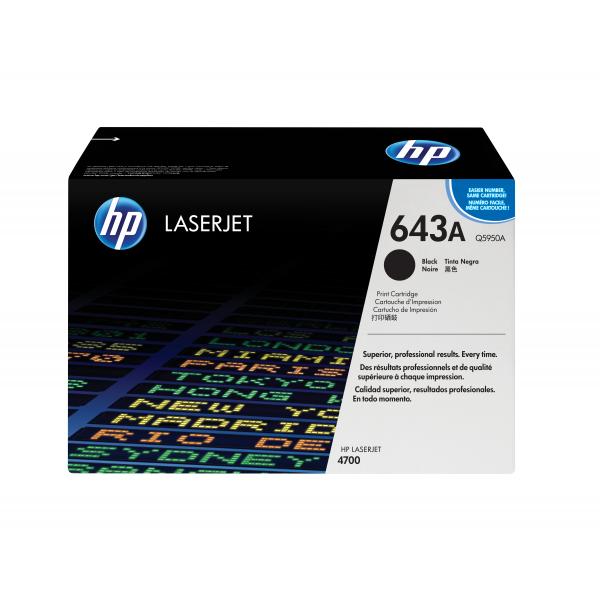 HP Cartuccia Toner originale nero LaserJet 643A (Toner HP 643A / Q5950A Black)