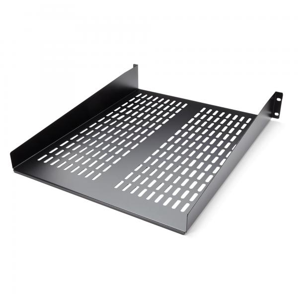 StarTech.com Ripiano per montaggio a rack con fessure 22 2U - Ripiano per armadio server rack fisso - 22 kg (2U SERVER RACK SHELF UNIVERSAL - VENTED RACK MOUNT SHELF)
