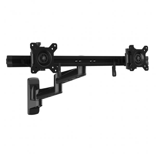 StarTech.com Braccio Articolato VESA da Parete per 2 Schermi - Supporto per Monitor da 15 a 24 - Acciaio (WALL MOUNT DUAL MONITOR ARM - .)