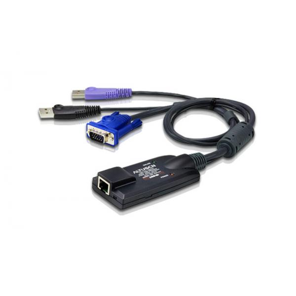 ATEN KA7177 cavo per tastiera, video e mouse Nero (Aten IT KA7177 USB Virtual Media KVM Adapter Cable with Smart Card Reader)