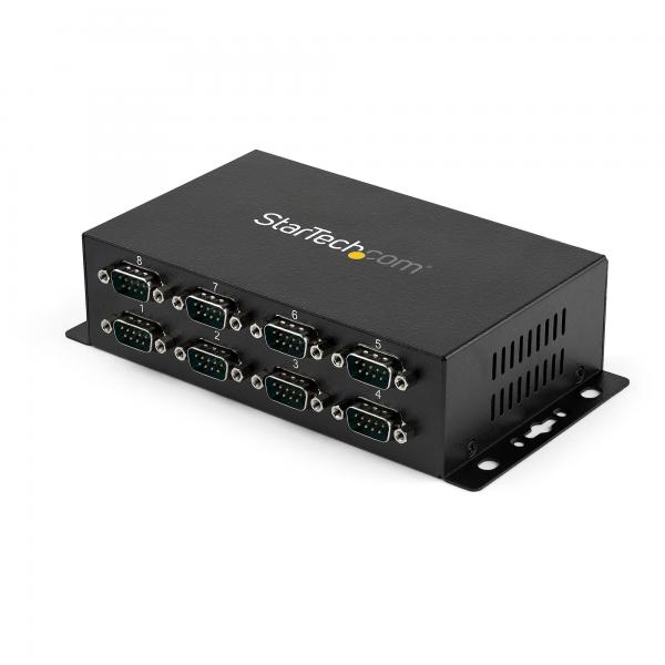 StarTech.com Hub adattatore USB a DB9 RS232 seriale 8 porte – Guide DIN industriali DIN e montabile a parete (USB SERIAL HUB 8PORT USB TO DB9 - RS232 SERIAL ADAPTER HUB)