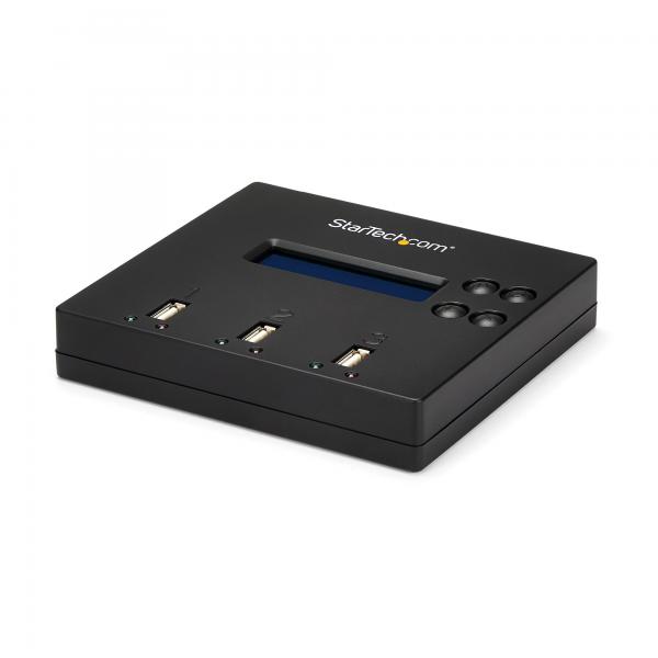 StarTech.com Docking Station per Unità Flash USB - Duplicatore/Eraser Standalone 1:2 per Chiavette USB consente la copia del sistema, dei file e dell'unità a 1,5 GB/min, cancellazione a 1 o 3 passagg