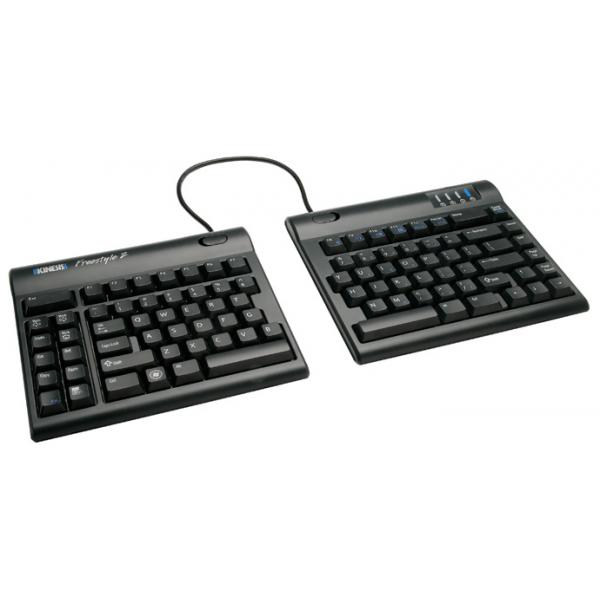 Kinesis KIN-FS2-01 tastiera Ufficio USB QWERTY Inglese UK Nero (Kinesis Freestyle2 keyboard [UK Layout]; dramatically thinner than its predecessor the Freestlye2 retains the same proven ergonomic ben