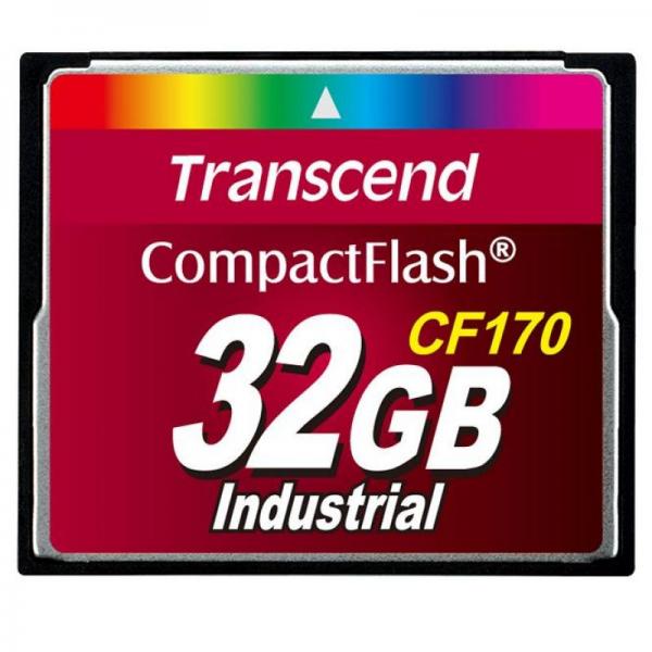 Transcend CF170 32 GB CompactFlash MLC (32GB CF CARD [CF170] - CF170, 32 GB, CompactFlash, - MLC, 90 MB/s, 60 MB/s, Heat resistant, Shock resistant - Warranty: 12M)