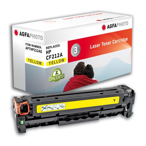 AgfaPhoto APTHP212AE cartuccia toner 1 pz Giallo (Toner Y, rpl CF212A - Yellow, Pages 1800 - Warranty: 36M)