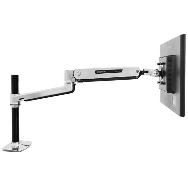 Ergotron LX Series 45-360-026 Supporti a parete per TV Scrivania Metallico (LX SIT-STAND DESKMOUNT POLISHED - 42IN 3.2-11.3KG LIFT50 MIS-D/E/F)