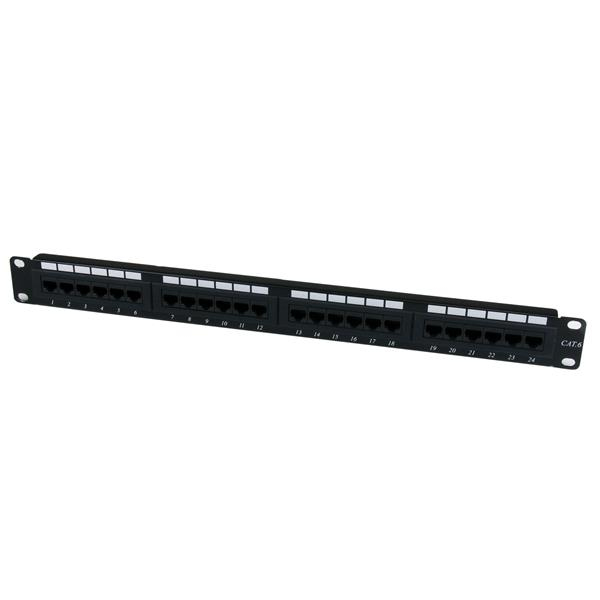 StarTech.com Patch Panel Cat 6 a 24 porte 1U - Pannello di cablaggio per rete Cat6 (1U 24 PORT NETWORK PATCH PANEL - 110 TYPE RACK MOUNT PATCH PANEL)