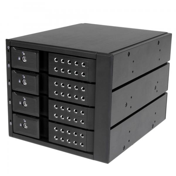 StarTech.com Sistema Backplane mobile per rack hot-swap portatili a 4 bay alloggiamenti per HDD SAS II / SATA III 3,5 - 6 Gbps (4 BAY 3.5IN SATA / SAS HDD - TRAYLESS MOBILE RACK BACKPLANE)