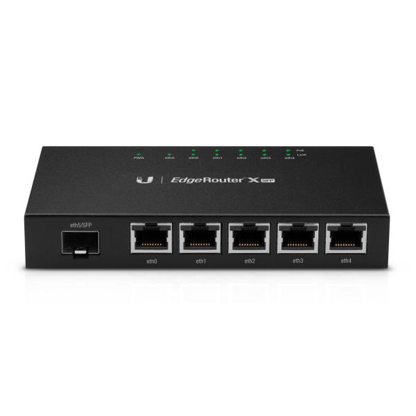 Ubiquiti ER-X-SFP router cablato Nero (EdgeRouter X, 5-port Gb 1xSFP - with PoE - Warranty: 24M)