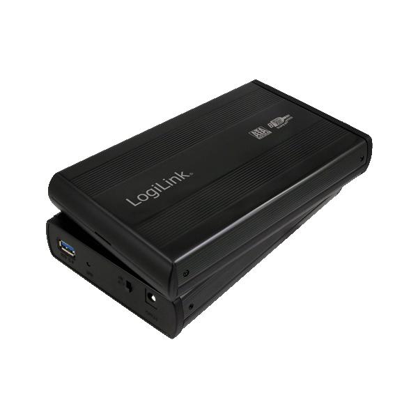 LogiLink UA0107 contenitore di unità di archiviazione Nero 3.5 (3,5 Extern. Encl. USB - 3.0/SATA, black, ALU UA0107, - 3.5, Serial ATA, 5 Gbit/s, Hot-swap, Black - Warranty: 48M)