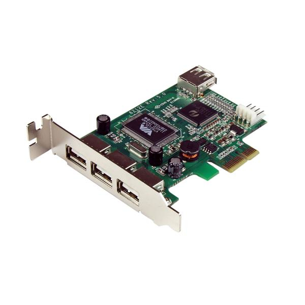 StarTech.com Scheda Pci Express basso prfilo con 4 porte USB 2.0 ad alta velocità (Startech 4 Port PCI Express Low Profile High Speed USB Card - PCIe USB 2.0 Card - PCI-E USB 2.0 Card [PEXUSB4DP] - U