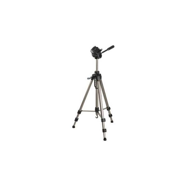 Hama Treppiedi Star 63, argento [66 - 166 cm], testa 3D con sgancio rapido,gambe in 3 sezioni, borsa per trasporto (Hama Star 63 stativ med ben)