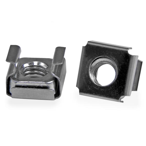 StarTech.com Dado M6 per server rack - confezione da 100 (M6 CAGE NUTS SILVER MOUNTING - 100 PC SERVER RACK CABINET NUTS)