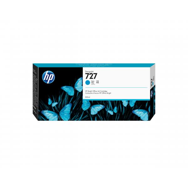 HP Cartuccia inchiostro ciano DesignJet 727, 300 ml (HP 727 300-ML CYAN DESIGNJET INK CAR)