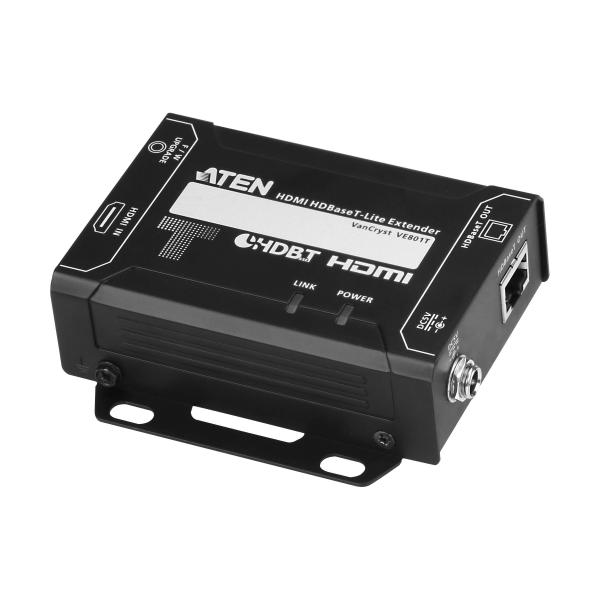 ATEN VE801T moltiplicatore AV Trasmettitore AV Nero (ATEN VanCryst VE801 HDMI HDBaseT-Lite Extender, Transmitter - Video/audio extender - transmitter - HDBaseT - up to 70 m)