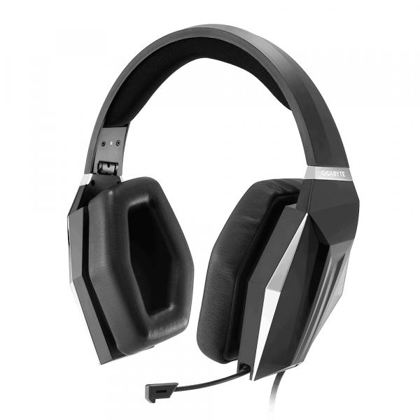 GIGABYTE Force H5 Auricolare Cablato A Padiglione Gaming Nero (FORCE H5 GAMING HEADSET,Driver Diameter Headphone:50mm/Microphone:4mm, 32 ?, Headphone:20Hz-20KHz, Microphone:100Hz-10KHz, Headphone:118