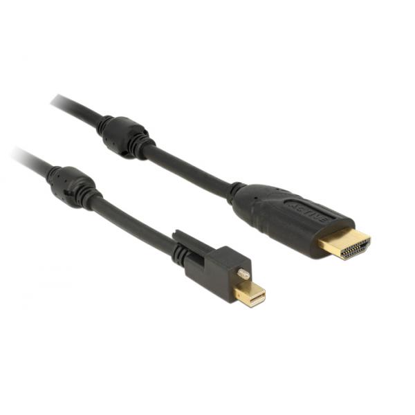 DeLOCK 83730 cavo e adattatore video 2 m Mini DisplayPort HDMI Nero (Delock adapterkabel - DisplayPort / HD)