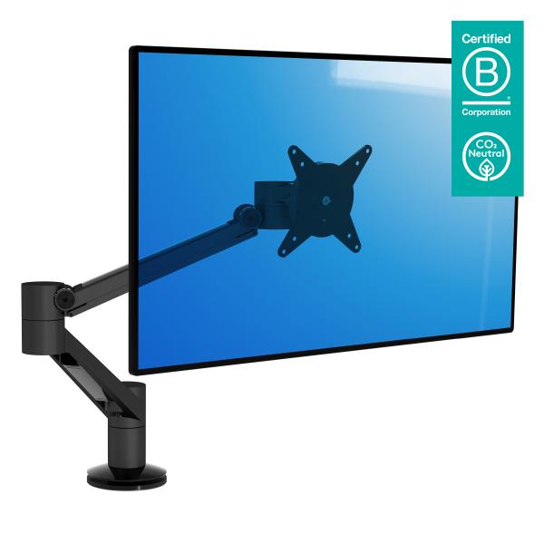 Dataflex Viewlite plus braccio porta monitor - scrivania 623 (Dataflex Viewlite Plus single monitor arm - black - desk clamp and bolt through mounts - height and depth adjustment [5Years warranty])