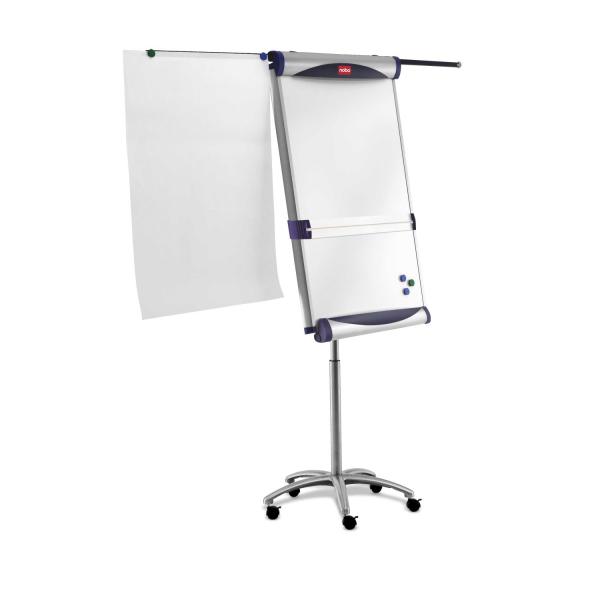 Nobo Cavalletto magnetico portatile in acciaio Classic con bracci estensibili (Nobo 1901920 Impression Pro Nano Clean Mobile Flipchart Easel including extendable arms)