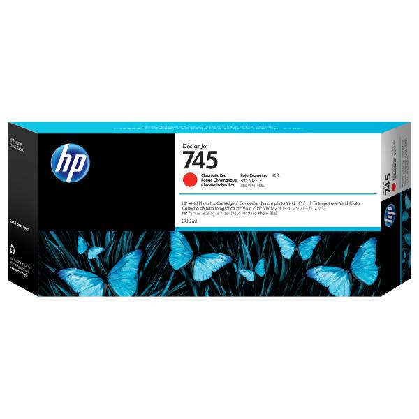 HP Cartuccia Inchiostro Rosso cromatico DesignJet 745, 300 ml (HP 745 300-ML CHROMATIC RED INK CART)